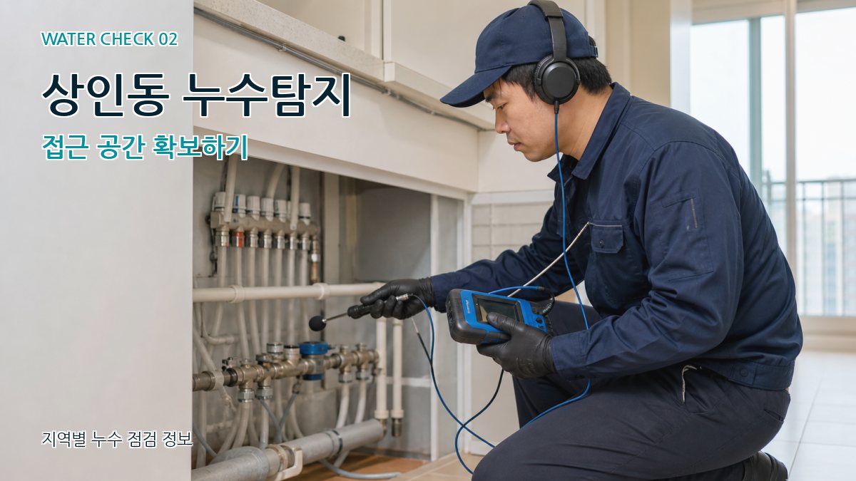 상인동 화장실누수 누수탐지 이미지