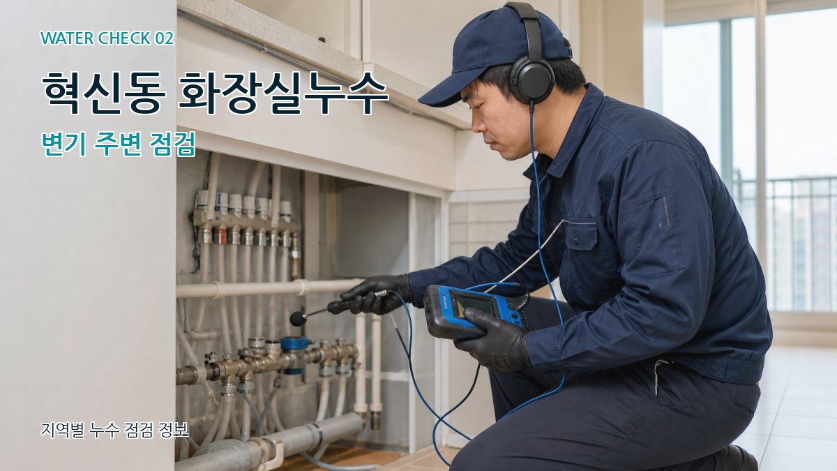 혁신동 화장실누수 누수탐지 이미지