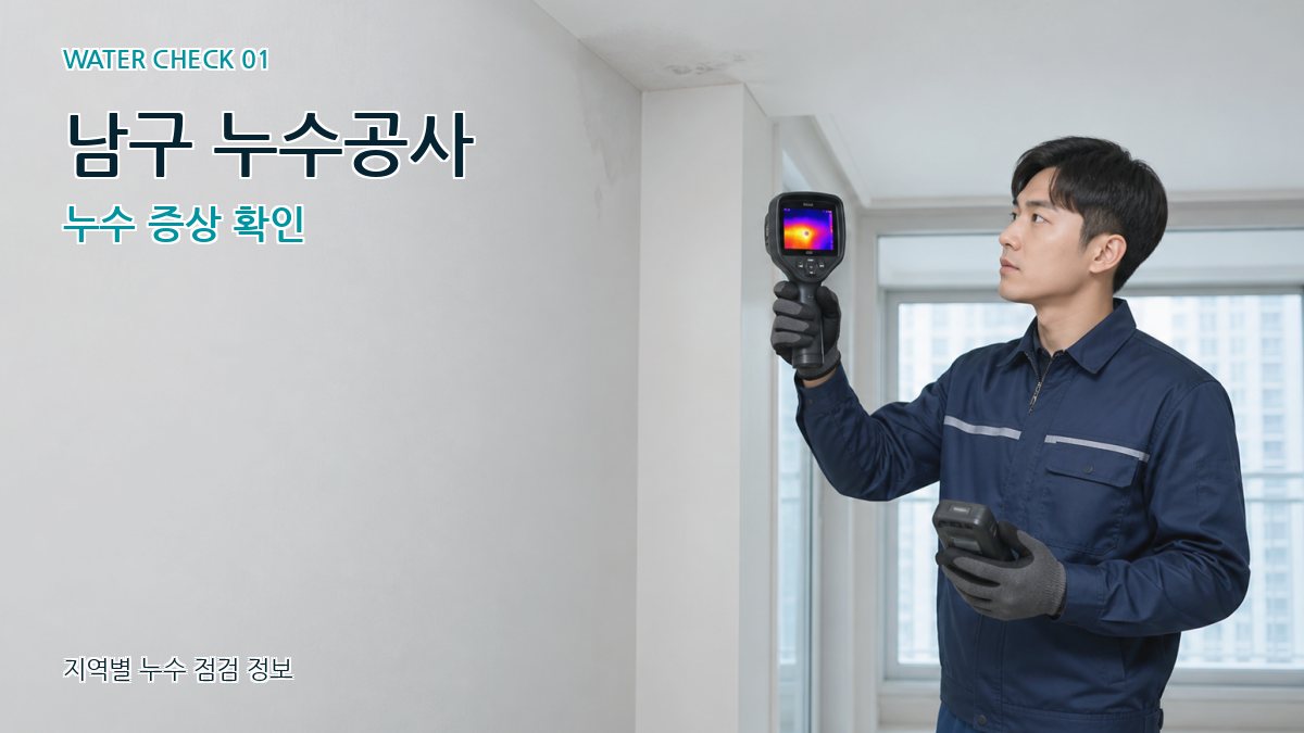 남구 아파트누수 누수탐지 이미지