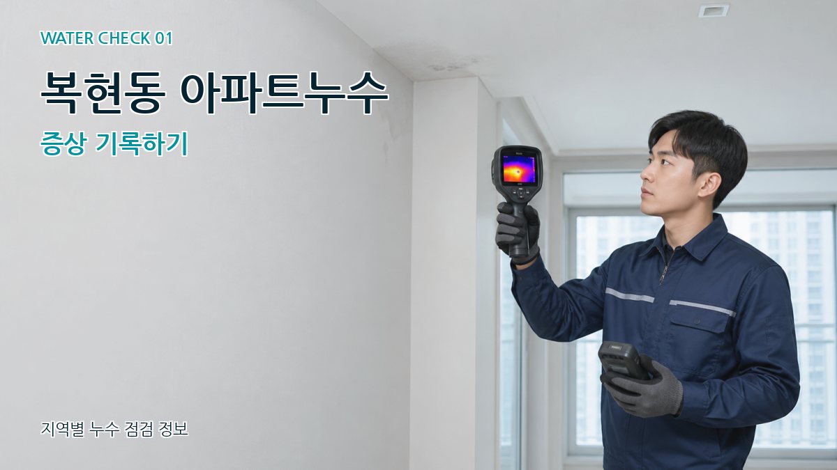복현동 아파트누수 누수탐지 이미지
