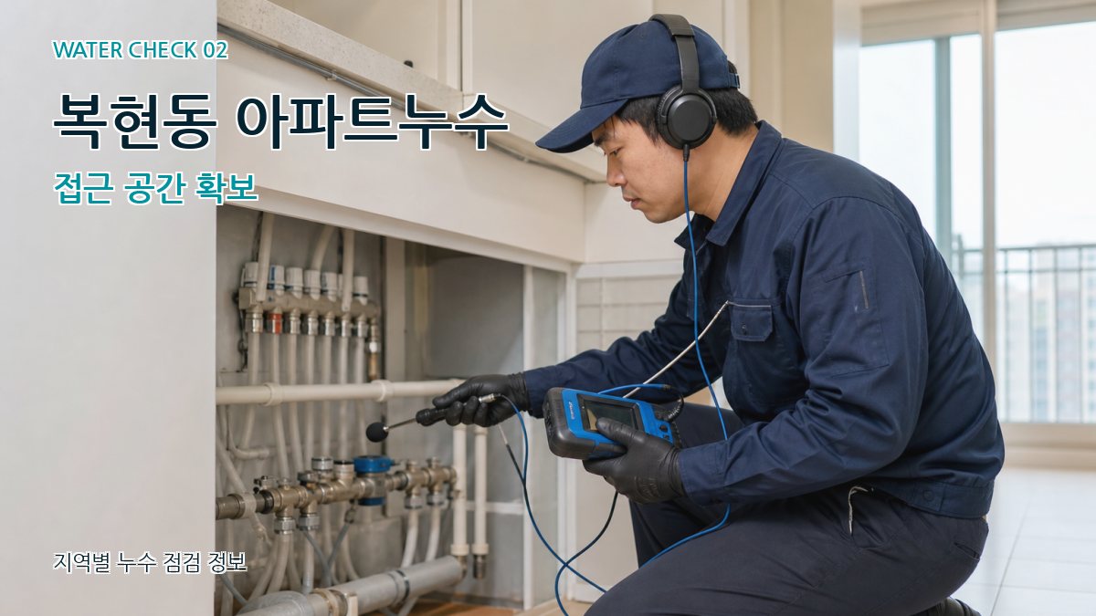 복현동 화장실누수 누수탐지 이미지
