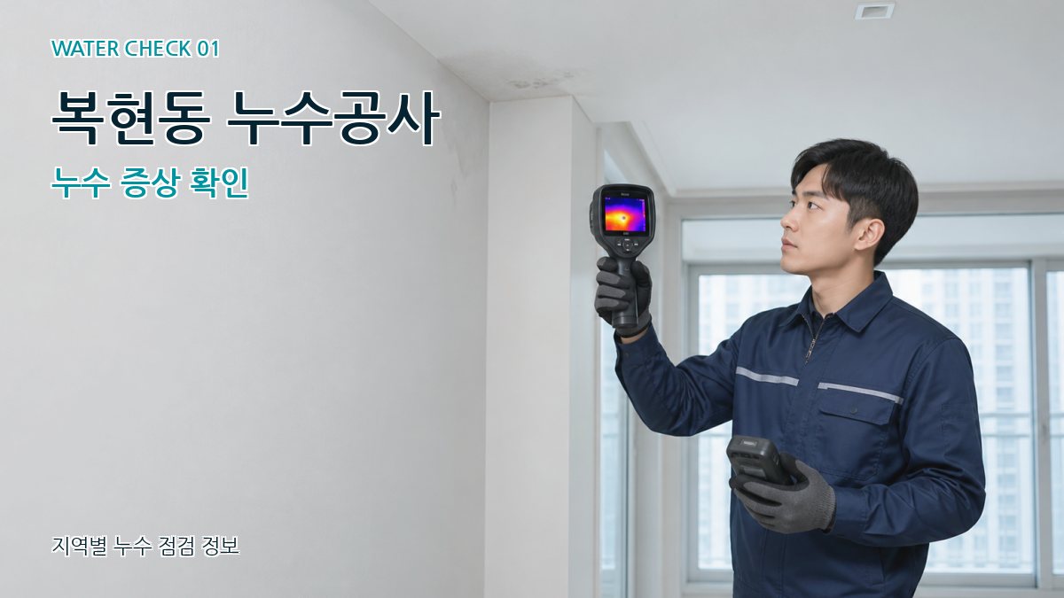복현동 아파트누수 누수탐지 이미지