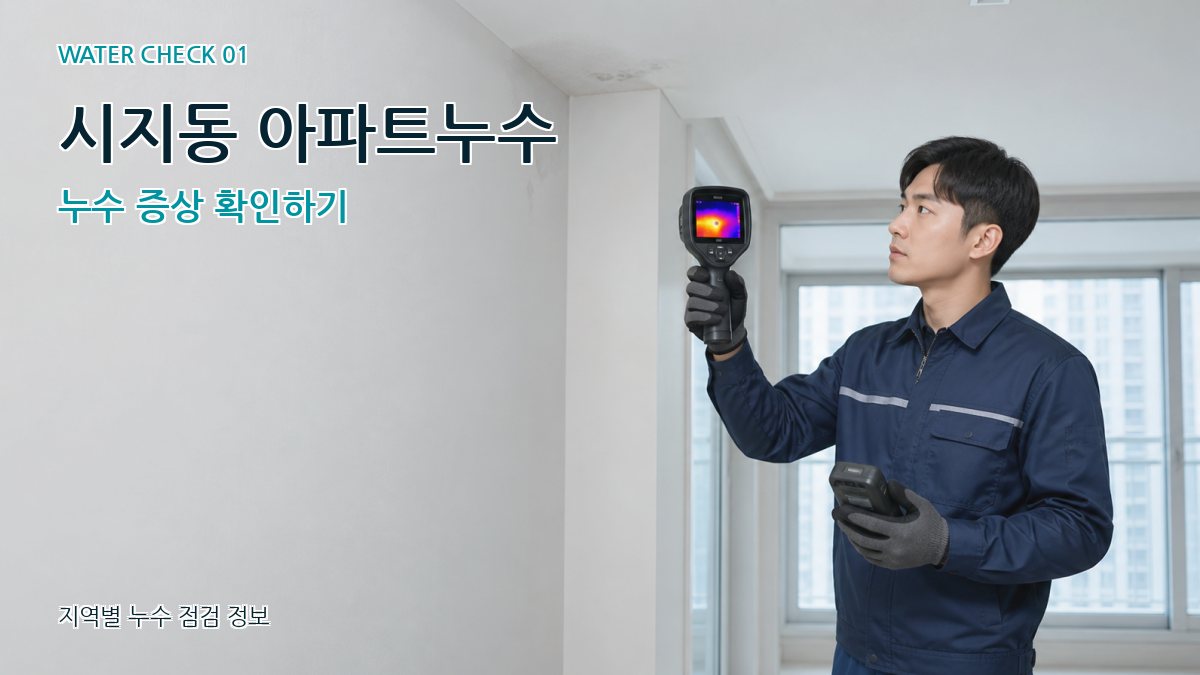 시지동 아파트누수 누수 증상 확인하기