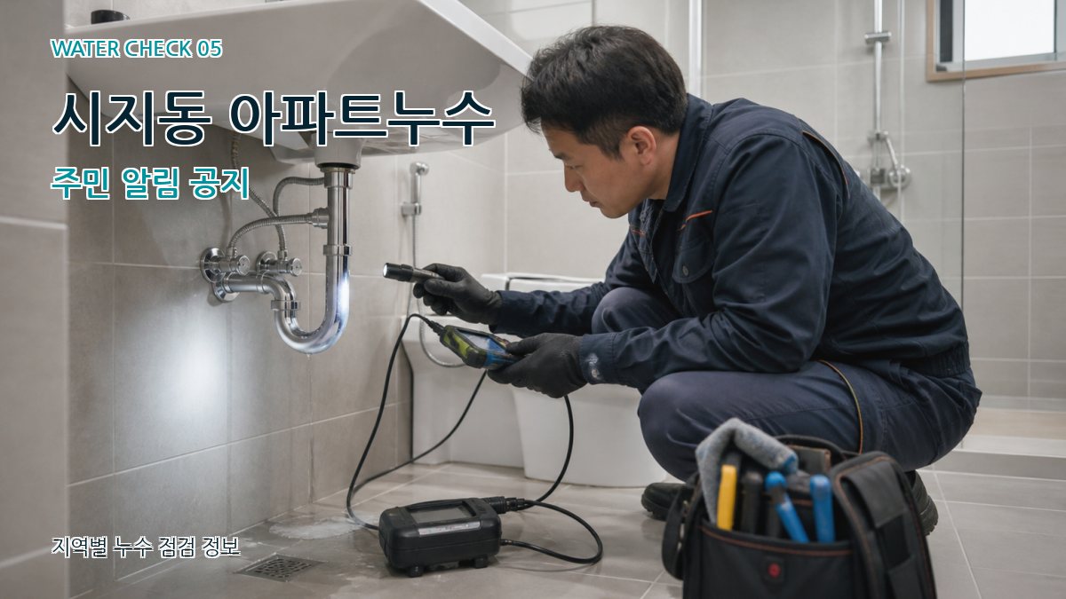 시지동 아파트누수 주민 알림 공지