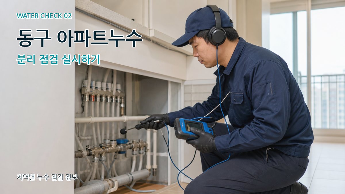 동구 화장실누수 누수탐지 이미지