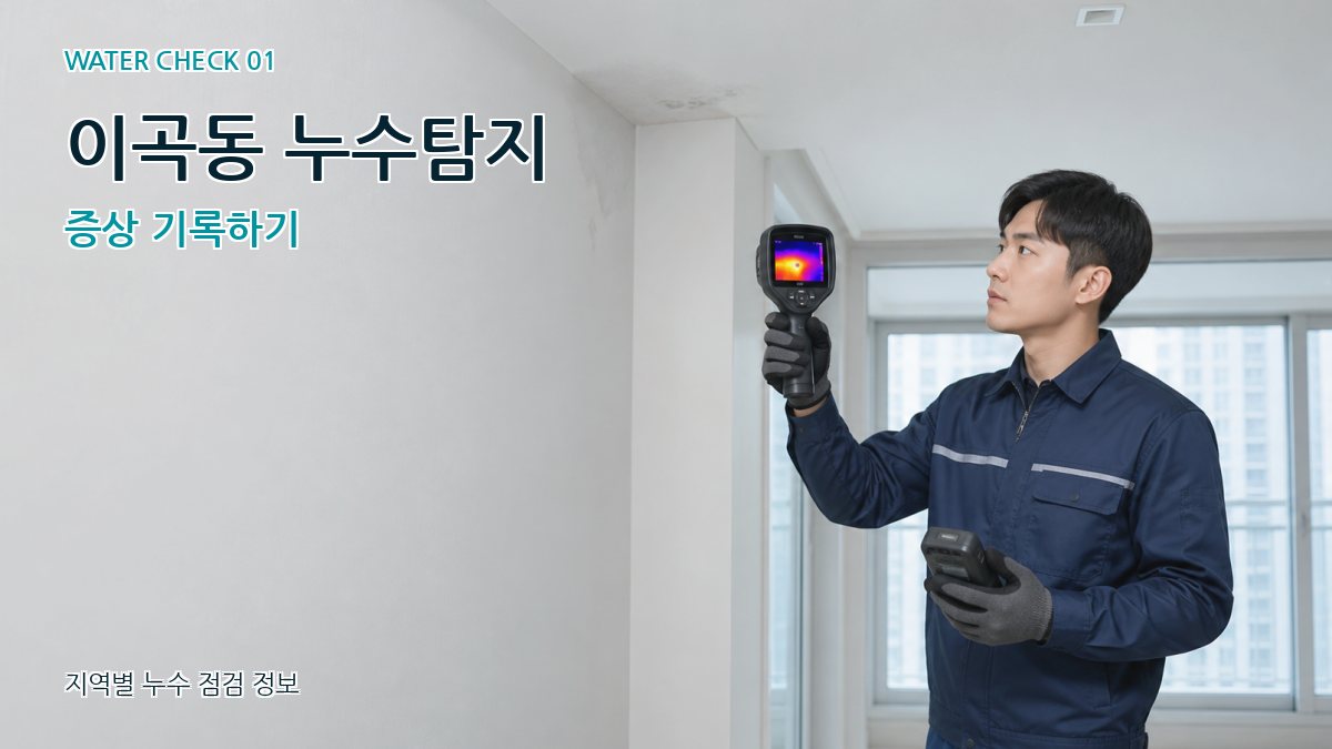 이곡동 아파트누수 누수탐지 이미지