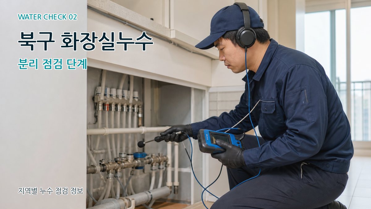 북구 화장실누수 분리 점검 단계