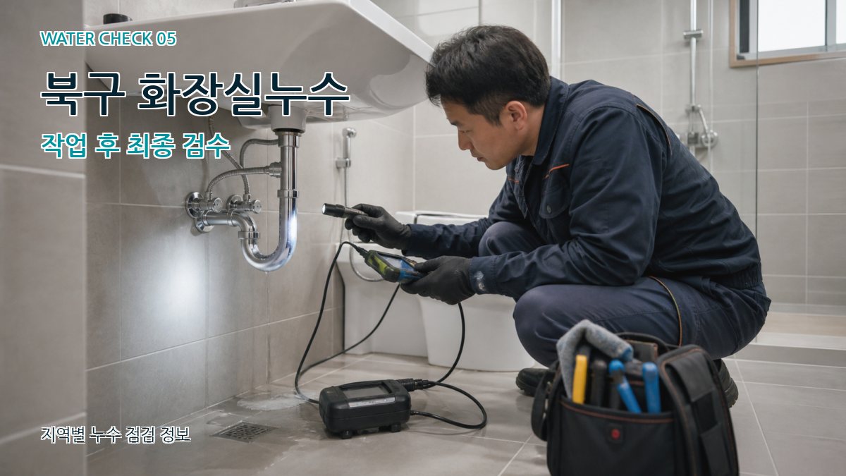 북구 화장실누수 작업 후 최종 검수