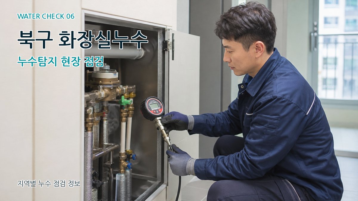 북구 화장실누수 누수탐지 현장 점검