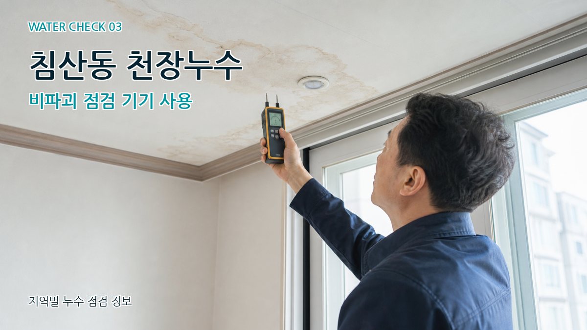 침산동 천장누수 누수탐지 이미지